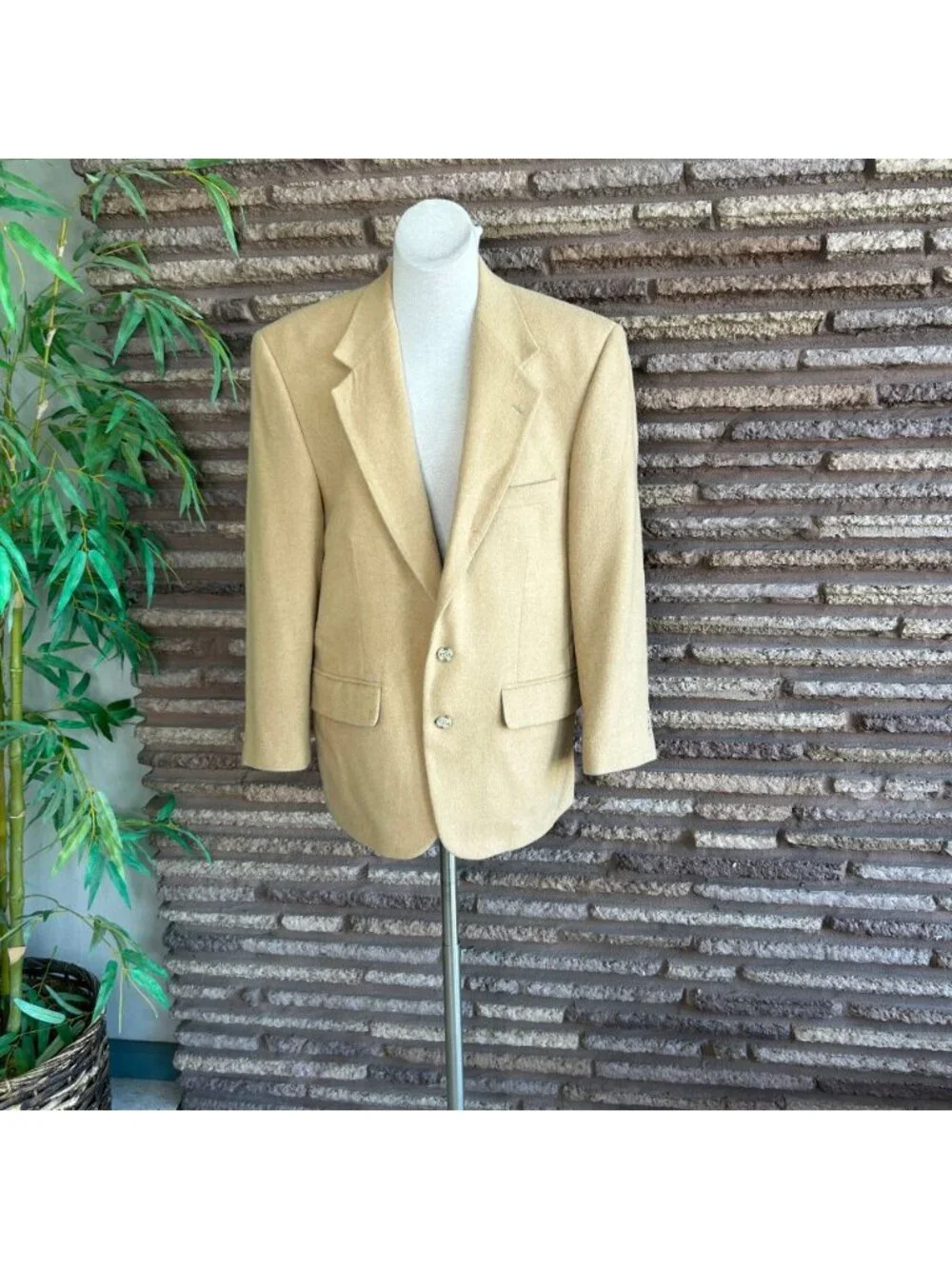 Haspel 100% Camel Hair Men's Tan Blazer Sport Coat Vintage Size 40S